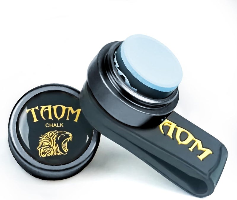 Banly TAOM Round Shaped Pool Chalk Holder, Portable Pool Chalk Cubes, Magnetic Mini Chalk Holder Pool Billiards, Pool Cue Chalk Case Container Box for Billiard Cue Tip Tool Pool Table Snooker Accessories - Image 1